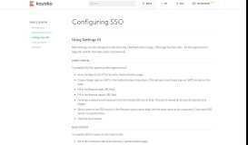 
							         Configuring SSO - Kayako developer portal								  
							    