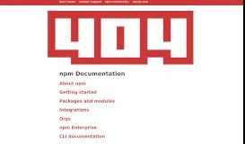 
							         Configuring your registry settings as an npm Enterprise user ...								  
							    