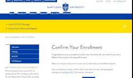
							         Confirm Your Enrollment : SLU								  
							    