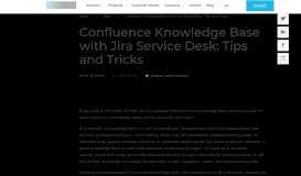 
							         Confluence Knowledge Base with Jira Service Desk: Tips and Tricks ...								  
							    