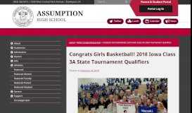 
							         Congrats Girls Basketball! 2018 Iowa Class 3A State Tournament ...								  
							    
