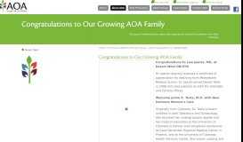 
							         Congratulations to Our Growing AOA Family - Arizona OBGYN Affiliates								  
							    