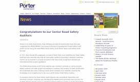 
							         Congratulations to our Senior Road Safety Auditors - Porter ...								  
							    