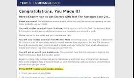 
							         Congratulations, You Made It! - Text The Romance Back 2.0								  
							    