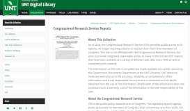 
							         Congressional Research Service Reports - Digital Library								  
							    