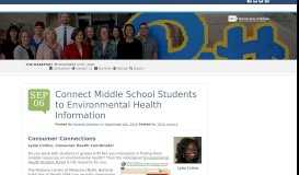 
							         Connect Middle School Students to Environmental Health Information ...								  
							    