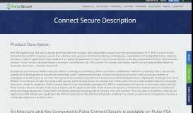 
							         Connect Secure Description | Pulse Secure								  
							    