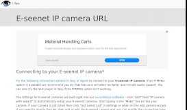 
							         Connect to E-seenet IP cameras								  
							    