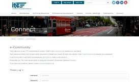 
							         Connect to ITE - Institute of Transportation Engineers - ITE Community								  
							    