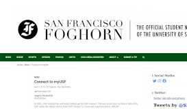 
							         Connect to myUSF | San Francisco Foghorn								  
							    