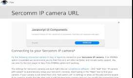 
							         Connect to Sercomm IP cameras								  
							    