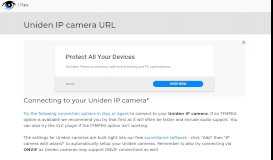 
							         Connect to Uniden IP cameras								  
							    
