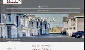 
							         Connect With Us & Find The Perfect Apartment | Lexington Management								  
							    