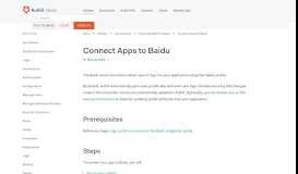 
							         Connect your app to Baidu - Auth0								  
							    