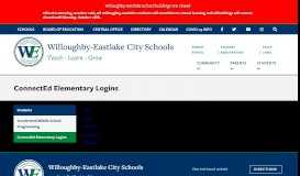 
							         ConnectEd Elementary Logins - Willoughby-Eastlake City Schools								  
							    