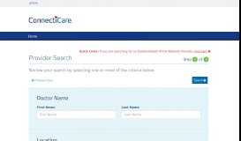 
							         ConnectiCare Directory - Search By Doctor								  
							    