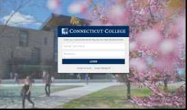
							         Connecticut College Login								  
							    