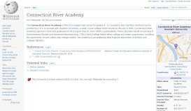 
							         Connecticut River Academy - Wikipedia								  
							    