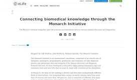 
							         Connecting biomedical knowledge through the Monarch Initiative - eLife								  
							    