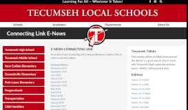 
							         Connecting Link E-News - Tecumseh Local Schools								  
							    