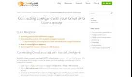
							         Connecting LiveAgent with your Gmail or G Suite account								  
							    
