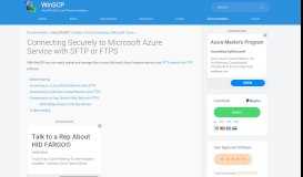 
							         Connecting Securely to Microsoft Azure Service with SFTP or FTPS ...								  
							    