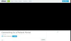 
							         Connecting to a Patient Portal on Vimeo								  
							    
