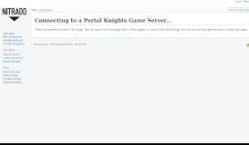 
							         Connecting to a Portal Knights Game Server - Nitradopedia EN								  
							    