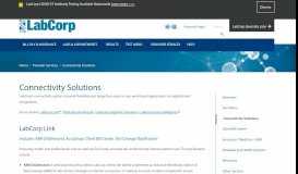 
							         Connectivity Solutions | LabCorp								  
							    