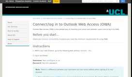 
							         Connect/log in to Outlook Web Access (OWA) | Information Services ...								  
							    
