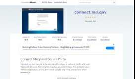 
							         Connect.md.gov website. Connect Maryland Secure Portal.								  
							    