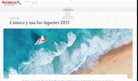 
							         Conoce y usa los tiquetes ZED - Avianca en Revista								  
							    