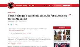 
							         Conor McGregor's coach, Ido Portal, training for pro MMA debut ...								  
							    