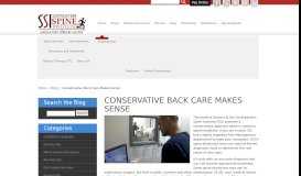 
							         Conservative Back Care Makes Sense | Southeastern Spine Institute								  
							    
