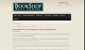 
							         Consignment & Consignment Event Guidelines | Bookshop West Portal								  
							    
