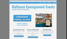 
							         Consignor Portal - The KidSense Sale								  
							    