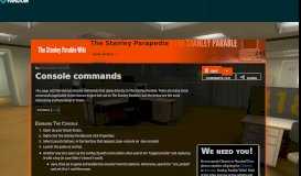 
							         Console commands | The Stanley Parable Wiki | FANDOM powered ...								  
							    