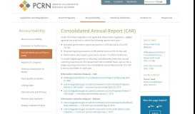 
							         Consolidated Annual Report (CAR) - PCRN								  
							    