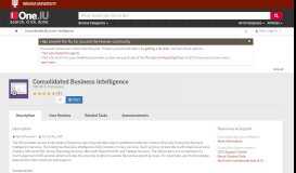 
							         Consolidated Business Intelligence (CBI) | All IU Campuses | One.IU								  
							    