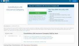 
							         Constitution Life Insurance Company: Login, Bill Pay, Customer ...								  
							    