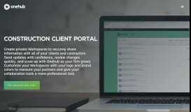
							         Construction Client Portal — Onehub								  
							    