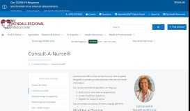 
							         Consult-A-Nurse® | Kendall Regional Medical Center | Miami, FL								  
							    