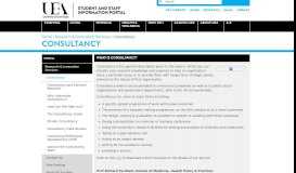 
							         Consultancy - The UEA Portal								  
							    
