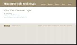 
							         Consultants Login | Harcourts Gold Real Estate								  
							    