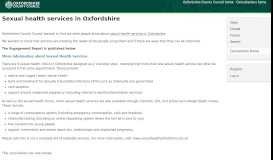 
							         Consultation Homepage - Sexual health services in Oxfordshire ...								  
							    