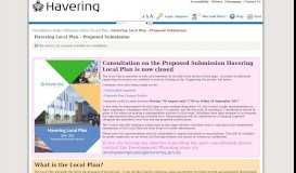 
							         Consultation Portal - London Borough of Havering - Havering Local ...								  
							    