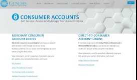 
							         Consumer Account Login - Genesis Financial Solutions								  
							    