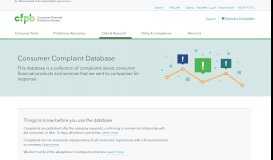 
							         Consumer Complaint Database | Consumer Financial Protection Bureau								  
							    