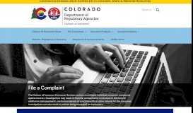 
							         Consumer Complaint Portal | Department of ... - Colorado.gov								  
							    