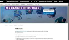 
							         Consumer Interest Forum (CIF) - ANSI								  
							    